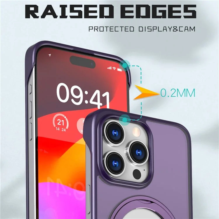 For iPhone 15 Pro Phone Case TPU+Acrylic Frameless Shockproof Cover