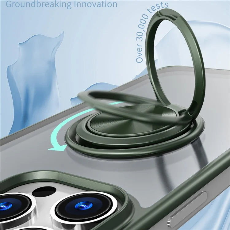 For iPhone 14 Pro Case Ring Kickstand Ultra-Thin Frameless Phone Cover