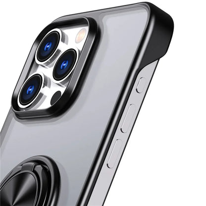 For iPhone 14 Pro Case Ring Kickstand Ultra-Thin Frameless Phone Cover