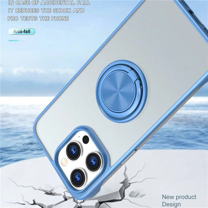For iPhone 14 Pro Case Ring Kickstand Ultra-Thin Frameless Phone Cover