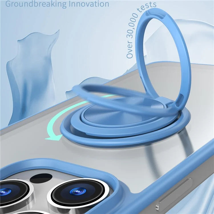 For iPhone 14 Pro Case Ring Kickstand Ultra-Thin Frameless Phone Cover