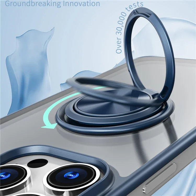 For iPhone 14 Pro Max Case Borderless Design Ring Kickstand Phone Cover