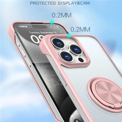 For iPhone 14 Pro Max Case Borderless Design Ring Kickstand Phone Cover