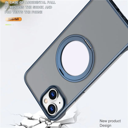 For iPhone 14 Case Kickstand Frameless Phone Cover Compatible with MagSafe