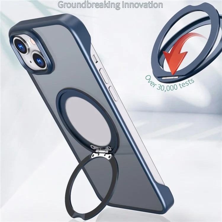 For iPhone 14 Case Kickstand Frameless Phone Cover Compatible with MagSafe