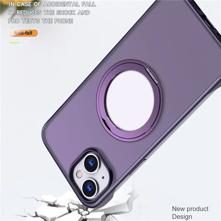 For iPhone 14 Case Kickstand Frameless Phone Cover Compatible with MagSafe