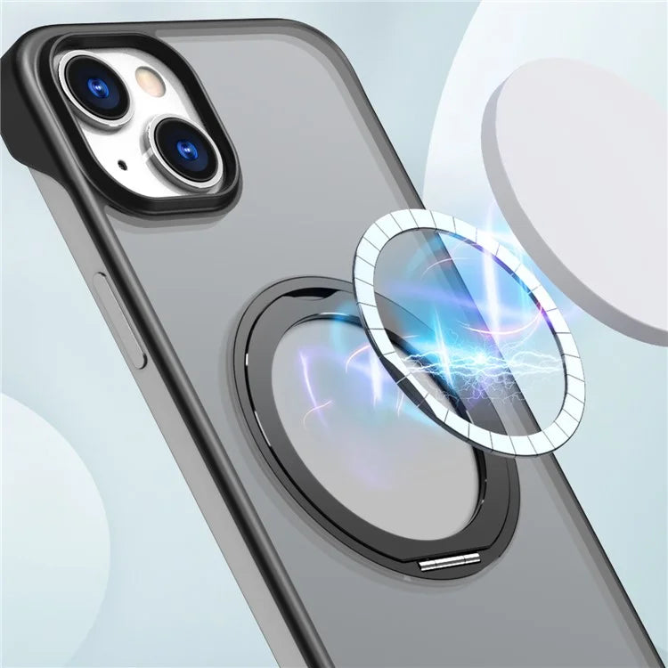 For iPhone 14 Case Kickstand Frameless Phone Cover Compatible with MagSafe