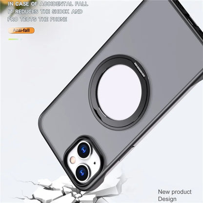 For iPhone 14 Case Kickstand Frameless Phone Cover Compatible with MagSafe