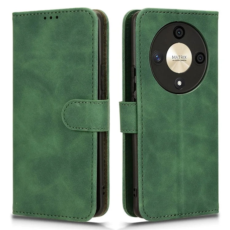 For Honor X9b 5G / Magic6 Lite 5G Case Skin-touch PU Leather Stand Wallet Cover