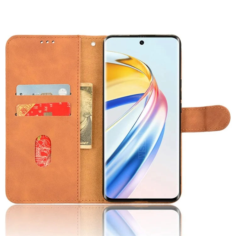 For Honor X9b 5G / Magic6 Lite 5G Case Skin-touch PU Leather Stand Wallet Cover