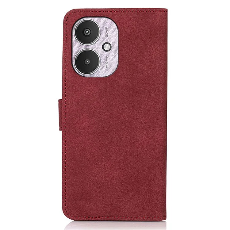 KHAZNEH For Xiaomi Redmi 13C 4G / 5G / Poco C65 4G Case Stand PU Leather Wallet Flip Phone Cover