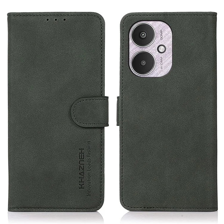KHAZNEH For Xiaomi Redmi 13C 4G / 5G / Poco C65 4G Case Stand PU Leather Wallet Flip Phone Cover
