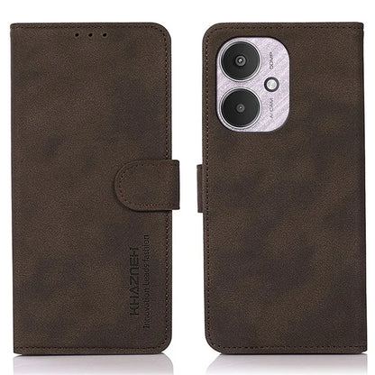 KHAZNEH For Xiaomi Redmi 13C 4G / 5G / Poco C65 4G Case Stand PU Leather Wallet Flip Phone Cover