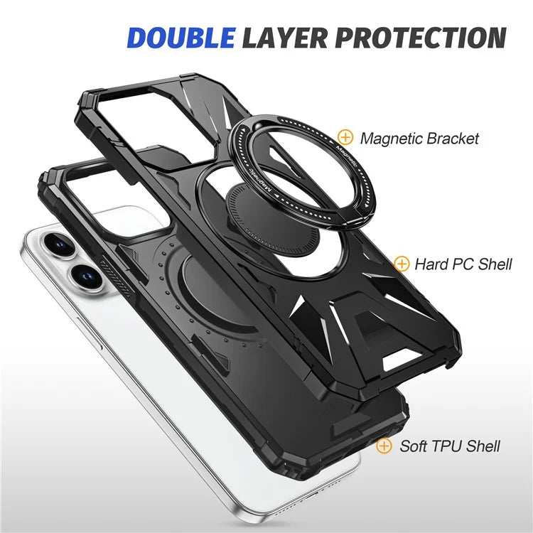 For iPhone 12 Pro 6.1 inch /  12 6.1 inch Case Shockproof TPU+PC Kickstand Phone Back Protector