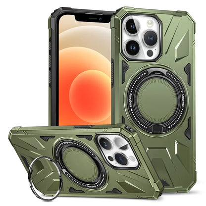 For iPhone 12 Pro Max 6.7 inch Case Magnetic Anti-fall TPU+PC Kickstand Protective Back Shell