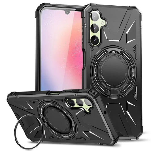 For Samsung Galaxy A14 4G / A14 5G Case Shockproof TPU+PC Phone Back Protector with Rotating Kickstand