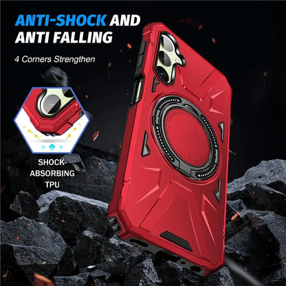 For Samsung Galaxy A14 4G / A14 5G Case Shockproof TPU+PC Phone Back Protector with Rotating Kickstand