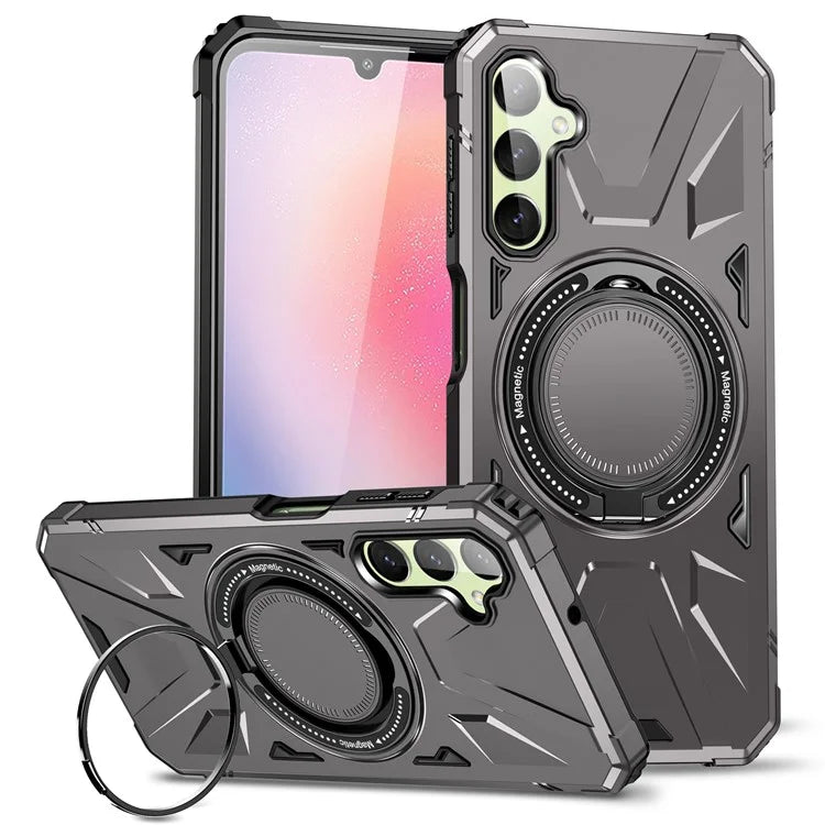 For Samsung Galaxy A14 4G / A14 5G Case Shockproof TPU+PC Phone Back Protector with Rotating Kickstand