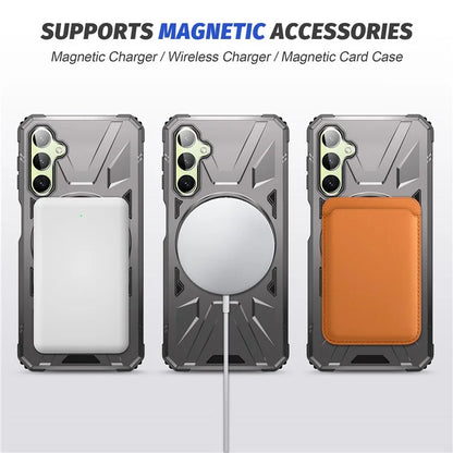 For Samsung Galaxy A14 4G / A14 5G Case Shockproof TPU+PC Phone Back Protector with Rotating Kickstand