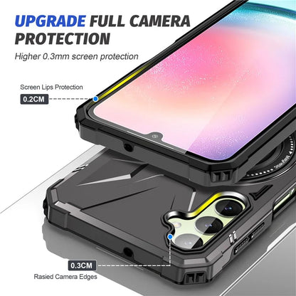 For Samsung Galaxy A14 4G / A14 5G Case Shockproof TPU+PC Phone Back Protector with Rotating Kickstand