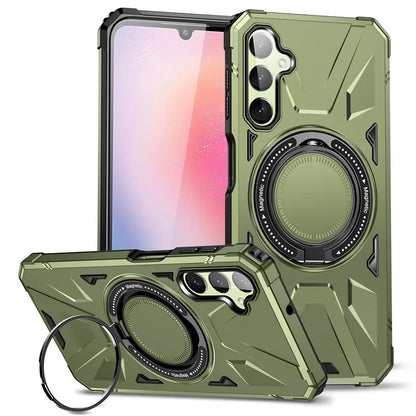 For Samsung Galaxy A14 4G / A14 5G Case Shockproof TPU+PC Phone Back Protector with Rotating Kickstand