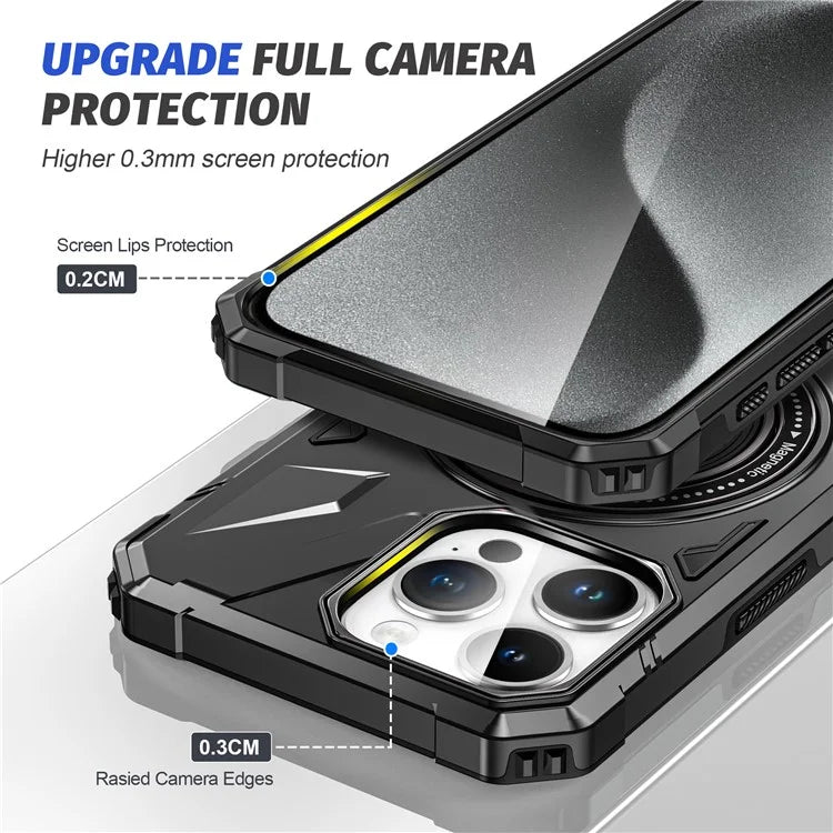 For iPhone 14 Pro Case Magnetic Scratch-resistant TPU+PC Mobile Phone Cover