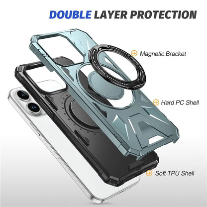 For iPhone 14 Pro Case Magnetic Scratch-resistant TPU+PC Mobile Phone Cover
