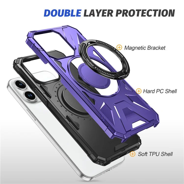 For iPhone 14 Pro Case Magnetic Scratch-resistant TPU+PC Mobile Phone Cover