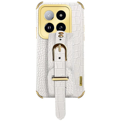 For Xiaomi 14 Pro Case Wristband Electroplating Precise Cutout Phone Cover