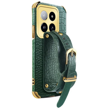 For Xiaomi 14 Pro Case Wristband Electroplating Precise Cutout Phone Cover