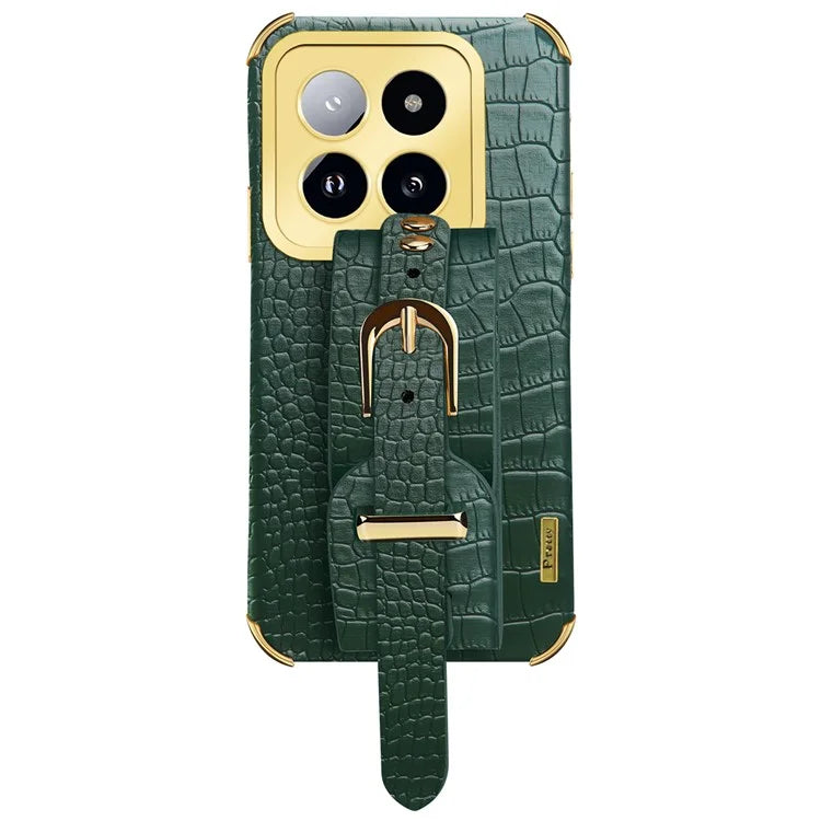 For Xiaomi 14 Pro Case Wristband Electroplating Precise Cutout Phone Cover