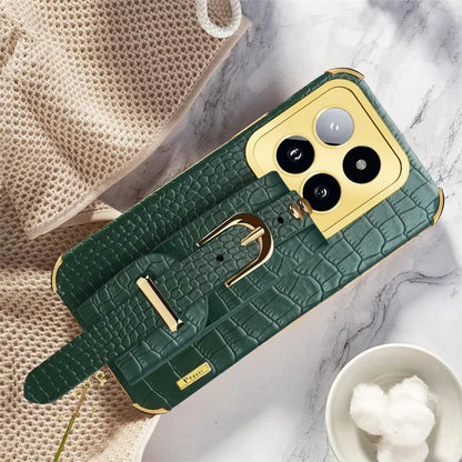 For Xiaomi 14 Pro Case Wristband Electroplating Precise Cutout Phone Cover