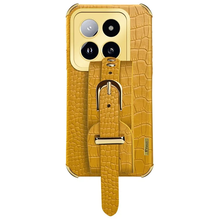 For Xiaomi 14 Pro Case Wristband Electroplating Precise Cutout Phone Cover