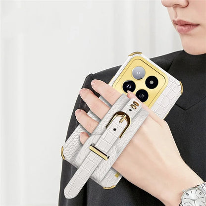For Xiaomi 14 Pro Case Wristband Electroplating Precise Cutout Phone Cover