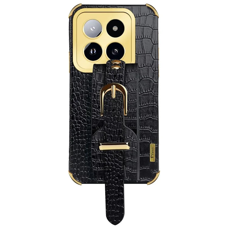 For Xiaomi 14 Pro Case Wristband Electroplating Precise Cutout Phone Cover