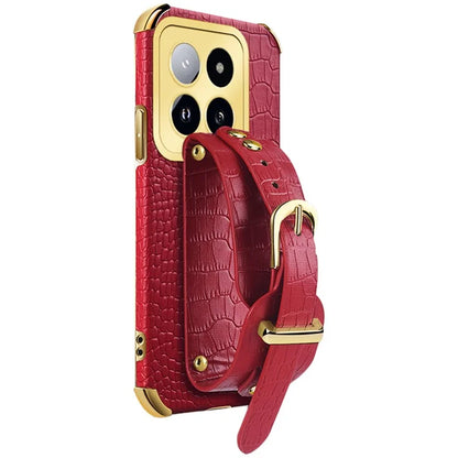 For Xiaomi 14 Pro Case Wristband Electroplating Precise Cutout Phone Cover