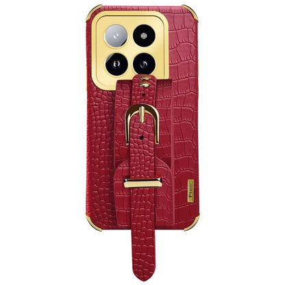 For Xiaomi 14 Pro Case Wristband Electroplating Precise Cutout Phone Cover