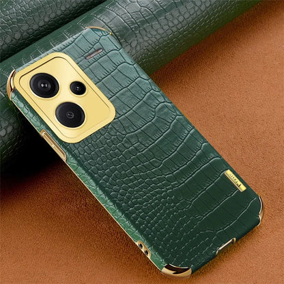For Xiaomi Redmi Note 13 Pro+ 5G Case Crocodile Texture Electroplating Phone Cover