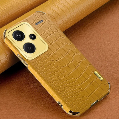 For Xiaomi Redmi Note 13 Pro+ 5G Case Crocodile Texture Electroplating Phone Cover