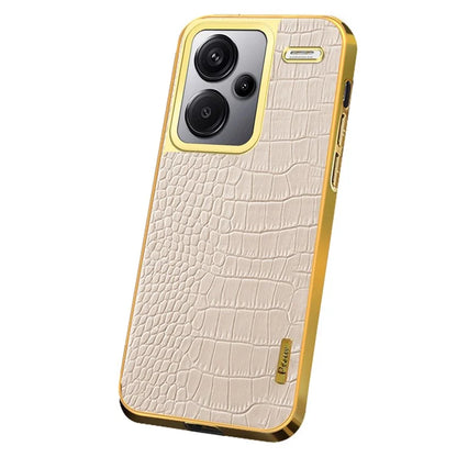 For Xiaomi Redmi Note 13 Pro+ 5G Case Crocodile Texture Electroplating Phone Cover
