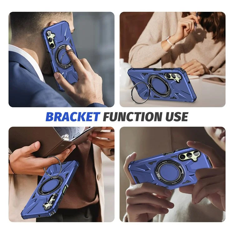 For Samsung Galaxy A24 4G (162.1 x 77.6 x 8.3mm) /  A25 5G (Global) (161.0 x 76.5 x 8.3mm) Case Rotatable Kickstand Phone Cover