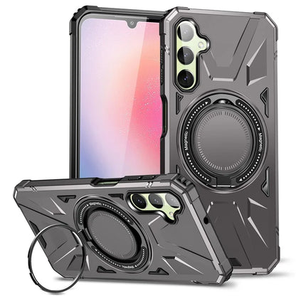 For Samsung Galaxy A24 4G (162.1 x 77.6 x 8.3mm) /  A25 5G (Global) (161.0 x 76.5 x 8.3mm) Case Rotatable Kickstand Phone Cover