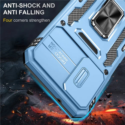 Armor Series For Samsung Galaxy A15 4G Case PC+TPU Anti-Drop Kickstand Phone Cover with Slide Lens Shield