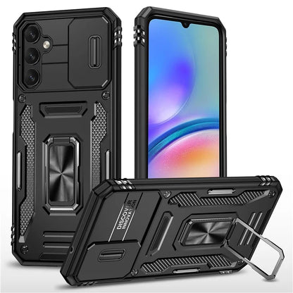 Armor Series For Samsung Galaxy A05s 4G Case Slide Lens Shield PC+TPU Anti-fall Phone Cover