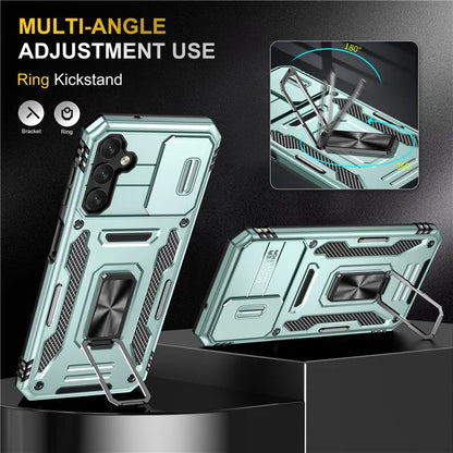 Armor Series For Samsung Galaxy A05s 4G Case Slide Lens Shield PC+TPU Anti-fall Phone Cover