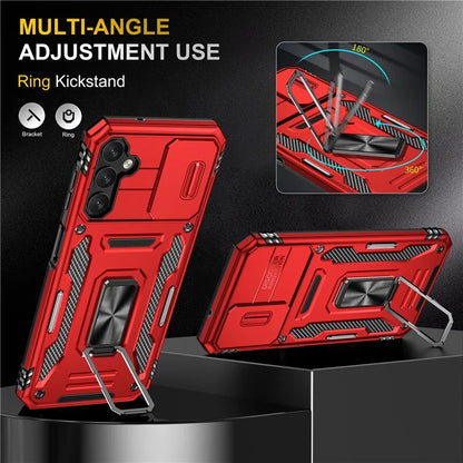 Armor Series For Samsung Galaxy A05s 4G Case Slide Lens Shield PC+TPU Anti-fall Phone Cover