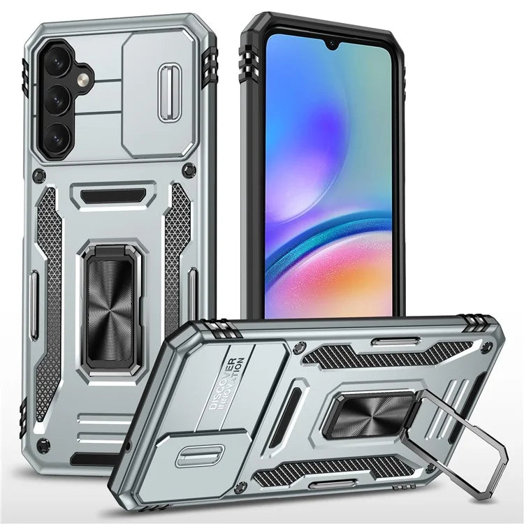 Armor Series For Samsung Galaxy A05s 4G Case Slide Lens Shield PC+TPU Anti-fall Phone Cover