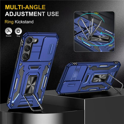 Armor Series For Samsung Galaxy S24+ Case Anti-fall PC+TPU Metal Kickstand Phone Shell Cover