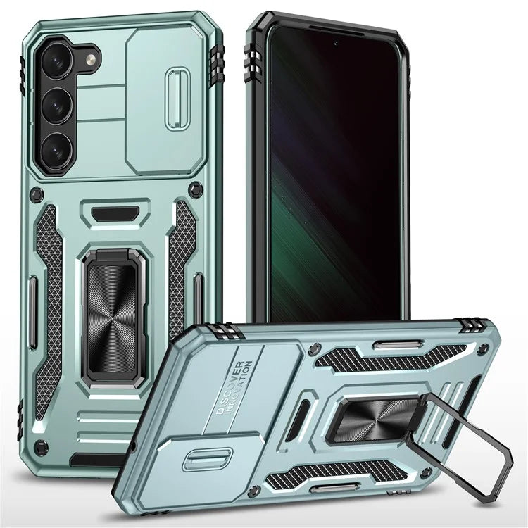 Armor Series For Samsung Galaxy S24+ Case Anti-fall PC+TPU Metal Kickstand Phone Shell Cover
