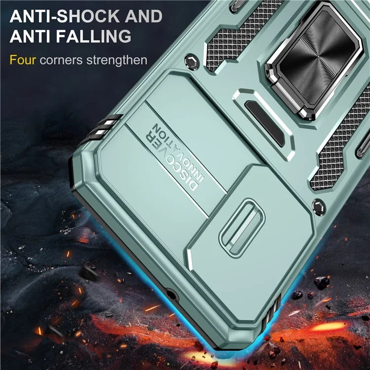 Armor Series For Samsung Galaxy S24+ Case Anti-fall PC+TPU Metal Kickstand Phone Shell Cover